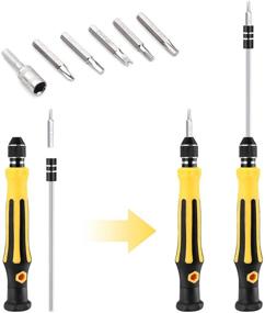 img 3 attached to 🔧 VCOO 45 in 1 Mini Screwdriver Set with Torx Bit Tools - Small Precision Screwdriver Kit including Tweezers & Extension Shaft for Enhanced Repair or Maintenance