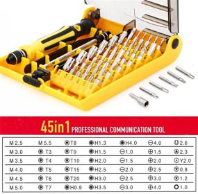 img 2 attached to 🔧 VCOO 45 in 1 Mini Screwdriver Set with Torx Bit Tools - Small Precision Screwdriver Kit including Tweezers & Extension Shaft for Enhanced Repair or Maintenance