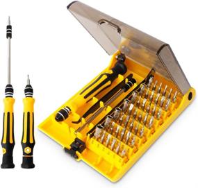 img 4 attached to 🔧 VCOO 45 in 1 Mini Screwdriver Set with Torx Bit Tools - Small Precision Screwdriver Kit including Tweezers & Extension Shaft for Enhanced Repair or Maintenance