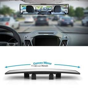 img 3 attached to KEMANI Universal 290Mm Large Vision Car Rear View Mirror Wide Rearview Mirror For Car