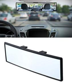 img 4 attached to KEMANI Universal 290Mm Large Vision Car Rear View Mirror Wide Rearview Mirror For Car