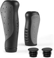 prunus bike handlebar grips: rubber ergonomic twist shifter grips with antislip function for enhanced grip, ideal for mtb mountain bike or bmx logo