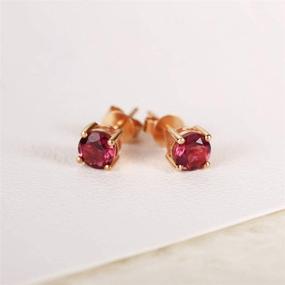 img 3 attached to Carleen Solitaire Tourmaline Earrings Gemstone