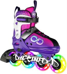 img 4 attached to 🎉 Crazy Skates Alpha Adjustable Inline Skates with Light Up Wheels - Versatile and Vibrant in Two Colors!