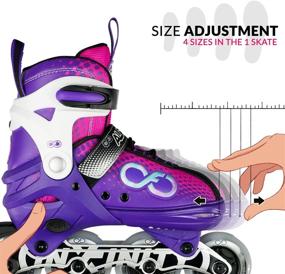 img 2 attached to 🎉 Crazy Skates Alpha Adjustable Inline Skates with Light Up Wheels - Versatile and Vibrant in Two Colors!