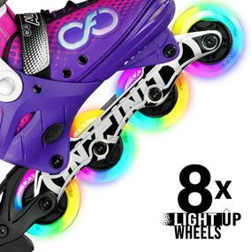 img 1 attached to 🎉 Crazy Skates Alpha Adjustable Inline Skates with Light Up Wheels - Versatile and Vibrant in Two Colors!