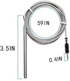 img 2 attached to Inkbird 59 Inches Stainless Steel Oven Probe Replacement for IBT-4XS and IBT-6XS Meat Grill Thermometer (One Probe)