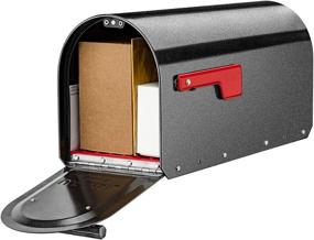 img 1 attached to 📬 Повышенная безопасность и изысканный дизайн: Architectural Mailboxes 5560P-R-10 Sequoia Массивная почтовая ящик на посту в оттенке пьютера.