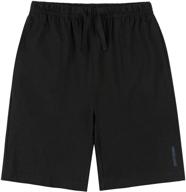 americloud boys' clothing: black 👖 x large athletic drawstring shorts with pockets logo