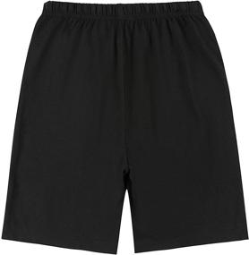 img 2 attached to AMERICLOUD Boys' Clothing: Black 👖 X Large Athletic Drawstring Shorts with Pockets