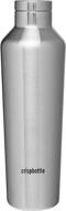 crispbottle stainless steel water bottle - reusable, bpa-free, vacuum insulated double wall, 21-ounce capacity for hot and cold drinks logo