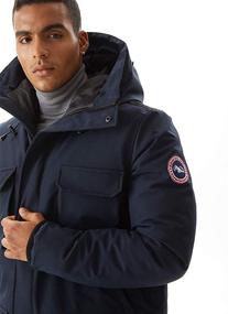 img 1 attached to 🧥 Warm and Stylish PUREMSX Men's Winter Jacket with Fur Hood - Ultimate Protection from Wind and Snow