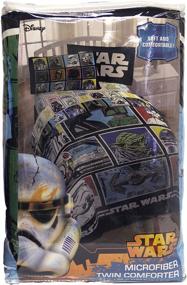 img 1 attached to 🌟 Upgrade Your Child's Bedding with the Stars Wars Classic Character Grid Twin Comforter - Reversible Super Soft Bedding featuring Iconic Star Wars Characters - Resistant to Fading Polyester Microfiber Fill (Official Stars Wars Product)
