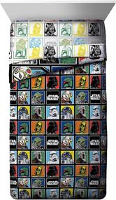 img 3 attached to 🌟 Upgrade Your Child's Bedding with the Stars Wars Classic Character Grid Twin Comforter - Reversible Super Soft Bedding featuring Iconic Star Wars Characters - Resistant to Fading Polyester Microfiber Fill (Official Stars Wars Product)
