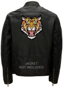 img 1 attached to 🐅 Bengal Tiger Patch: Large Iron-On Applique with Roaring Embroidery - Striking Souvenir for Bengal Striped Enthusiasts