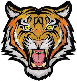 img 2 attached to 🐅 Bengal Tiger Patch: Large Iron-On Applique with Roaring Embroidery - Striking Souvenir for Bengal Striped Enthusiasts