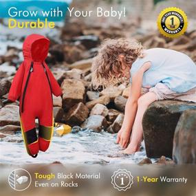 img 1 attached to HAPIU Toddler Waterproof Coverall Original Boys' Clothing in Jackets & Coats