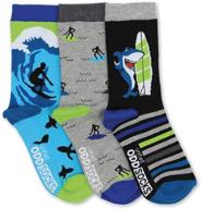 👦 united oddsocks - set of 3 boys' surfer oddsocks, size us 13.5-7, uk 12-6, eur 30.5-39 logo