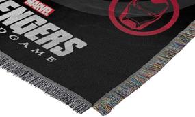 img 2 attached to 🔥 Marvel Avengers Endgame Symbols Woven Tapestry Throw Blanket, 48x60, Multi-Color