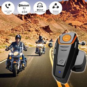 img 1 attached to BT-S2 Motorcycle Helmet Bluetooth Intercom 1000m Communication System - Helmet Bluetooth Headset for Snowmobiles, Connects up to 3 People, Simultaneous Talking for 2 Users (2 Pack)