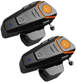 img 4 attached to BT-S2 Motorcycle Helmet Bluetooth Intercom 1000m Communication System - Helmet Bluetooth Headset for Snowmobiles, Connects up to 3 People, Simultaneous Talking for 2 Users (2 Pack)