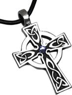 🏴 wales cross pendant with swarovski crystal on leather necklace - trilogy jewelry for birthday logo