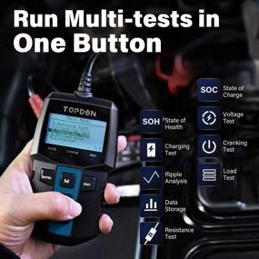 img 2 attached to 🚗 TOPDON BT100 Car Battery Tester 12V Load Tester: Analyze Automotive Battery & Alternator for Car Truck Motorcycle ATV SUV Boat Yacht