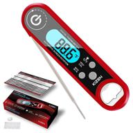 🌡️ red kizen ip100 digital meat thermometer - instant read waterproof food thermometers with bottle opener for kitchen, outdoor cooking & grilling logo