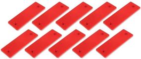 img 3 attached to 🚗 10-Pack Red Rectangular Stick-on Car Reflectors by uxcell – Plastic Stickers