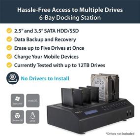 img 3 attached to 🔁 StarTech.com 6 Bay Hard Drive Docking Station: USB 3.0/eSATA - Duplicator, Eraser, HDD/SSD Cloner