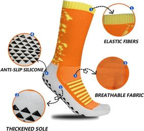 img 1 attached to 🧦 HENGZEY Unique Designed Winter Grip Socks: 2 Pairs of Women's Non Slip Socks with Grippers for Running and Skid Resistance