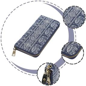 img 2 attached to Stylish Elephant Phone Zip Wristlet Wallet for Women - Ideal Handbags & Wallets Combo