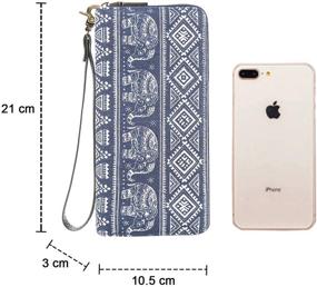 img 1 attached to Stylish Elephant Phone Zip Wristlet Wallet for Women - Ideal Handbags & Wallets Combo