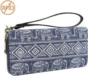 img 3 attached to Stylish Elephant Phone Zip Wristlet Wallet for Women - Ideal Handbags & Wallets Combo