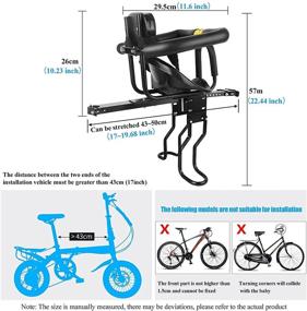 img 1 attached to 🚴 Велокресло для детей YouTeMei - передний детский велокресло для взрослых велосипедов - держатель для детского велосипеда для возраста 1-4 лет, поддерживает вес до 48 фунтов...