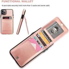 img 1 attached to 🌸 Rose Gold iPhone 11 Pro Max Wallet Case - KIHUWEY Premium Leather Magnetic Clasp Kickstand and Heavy Duty Protective Cover for 6.5-Inch 11 Pro Max with Credit Card Holder