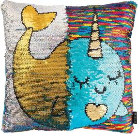 img 4 attached to 🦄 Подушка с блестками "Sequin Reveal Pillow" - Narwhal Style Lab от Fashion Angels