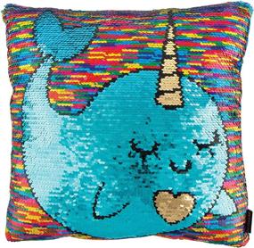 img 3 attached to 🦄 Подушка с блестками "Sequin Reveal Pillow" - Narwhal Style Lab от Fashion Angels