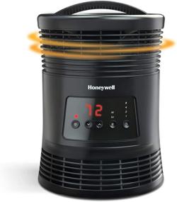 img 2 attached to 🔥 Honeywell HHF370B 360 Degree Surround Fan Forced Heater: Charcoal Grey, Energy Efficient Portable Heater with Adjustable Thermostat & 2 Heat Settings - Stay Warm and Cozy All-Year Round!