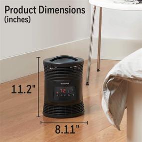 img 1 attached to 🔥 Honeywell HHF370B 360 Degree Surround Fan Forced Heater: Charcoal Grey, Energy Efficient Portable Heater with Adjustable Thermostat & 2 Heat Settings - Stay Warm and Cozy All-Year Round!