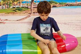 img 1 attached to 👕 Stay Stylish and Protected: PHIBEE Short Sleeve Swimwear for Boys