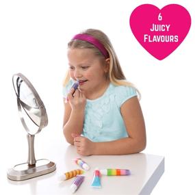 img 2 attached to Комплект для макияжа GirlZone Rainbow Fruity Lip Gloss: Яркий и веселый - идеальные подарки для детей и девочек!