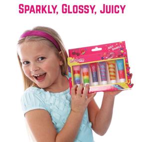 img 1 attached to Комплект для макияжа GirlZone Rainbow Fruity Lip Gloss: Яркий и веселый - идеальные подарки для детей и девочек!