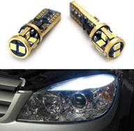 🚗 премиум ijdmtoy 10-smd-5630 2825 w5w t10 канбус, безошибочные светодиодные лампы замены для audi bmw mercedes porsche: ксеноново-белые, лампы парковки и номера логотип