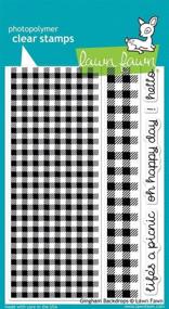 img 3 attached to 🌼 Lawn Fawn Clear Stamps - Gingham Backdrops (LF847): A charming addition to your crafting collection!