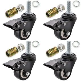 img 4 attached to 🔒 Markless Locking Polyurethane Casters: Dstfuy Product Review and Buying Guide