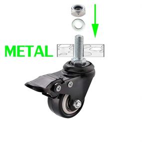 img 1 attached to 🔒 Markless Locking Polyurethane Casters: Dstfuy Product Review and Buying Guide