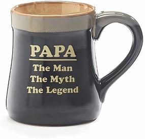 img 2 attached to 👴 burton+BURTON 18 oz Coffee Mug XL - Personalized Imprint for Dad: 'PAPA, The Man - The Myth - The Legend' Gift