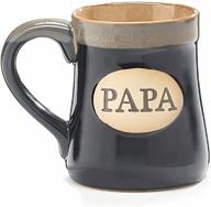 👴 burton+burton 18 oz coffee mug xl - personalized imprint for dad: 'papa, the man - the myth - the legend' gift logo