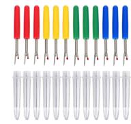 🧵 ds. distinctive style seam rippers set of 12 sewing remover thread unpicker - thread unpicker with plastic cover for sewing and crafting (random color) logo